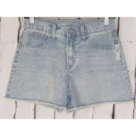 Old Navy Other - Old Navy Girl Jean Shorts Size 16 High Rise 10 1/2" Cut Off Demin NWT Summer Fit